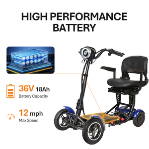 Patinete Eléctrico Plegable Ligero con Batería de Litio Extraíble, Sensor Digital Electrónico, Motor de 500W, Alta Velocidad y Largo Alcance - Product Image 1