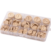 Kancing Kayu 15mm 20mm 25mm Bulat 2 Lubang Kancing Jahit Buatan Tangan Berukir Rajutan DIY Kerajinan Dekorasi Kancing