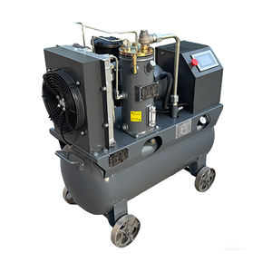 Kompresor Udara Sekrup VSD 7.5kW/10HP dengan Tangki 120L & Roda, 39CFM&120PSI, 380V/50Hz Tiga Fasa, Mobilitas Dua-dalam-Satu - Product Image 2