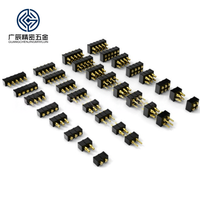 Conector Pogo Pin para PCB, con Resorte, Chapado en Oro, de 2, 4, 5, 10, 12, 20 Pines, Fila Simple o Doble, Macho o Hembra, para Dispositivos Inteligentes