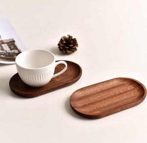 صينية تقديم طعام خشبية صغيرة صديقة للبيئة من خشب الأكاسيا الطبيعي - Product Image 1