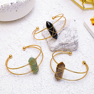 Pulsera hexagonal de cristal natural de doble punta para comercio transfronterizo, pulsera ajustable de amatista y ojo de tigre al por mayor - Product Image 4