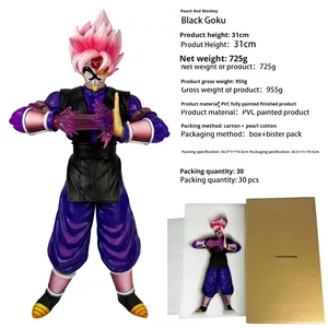 Figuras de Acción de Anime en PVC para Decoración de Escritorio, Goku Super Saiyan GK Rojo Melocotón, Figura de Regalo - Product Image 1