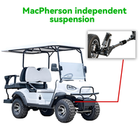 Carrito de Golf Eléctrico de 4 Plazas, Directo de Fábrica Tarion OEM/ODM, Llantas Todoterreno de Aleación de Aluminio de 12'', Autonomía de 90 km, Velocidad de 35 km/h, 60V