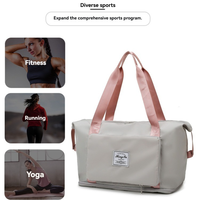 Sac de voyage pliable grande capacité, léger et portable, en tissu Oxford imperméable, avec séparation sec/humide, sac à bandoulière