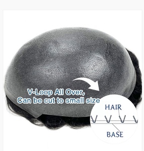 GTS-V Vòng Lặp Tự Nhiên Đường Tóc 0.06Mm Siêu Mỏng Da Con Người Tóc Vá Người Đàn Ông Tóc Giả Tóc Giả Mật Độ 115% Tóc Thay Thế Hệ Thống Cho Nam Giới - Product Image 3