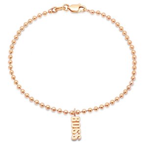 Joyería de acero inoxidable para mujer y niña, brazalete con Cuentas pequeñas de oro PVD, cadena de bolas, colgante con nombre, 2023 - Product Image 2