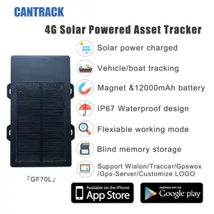 Anti-Verloren Container Gps 4G Waterdichte Gps Tracker 12000Mah Solar Opladen Lange Standby Zonne-Energie Gps