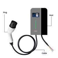 Estación de Carga para Vehículos con Pantalla de 4.3 Pulgadas, Cargador de Pared para Vehículos Eléctricos de 7KW, 11KW, 22KW