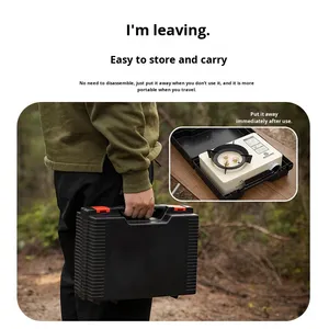 เตาแก๊สพกพาสำหรับใช้งานกลางแจ้ง รุ่น YX-E1-14 ป้องกันลม พร้อมระบบเก็บความร้อน โครงสร้างแบบชิ้นเดียว สำหรับตั้งแคมป์และใช้ในบ้าน พร้อมเตาแม่เหล็ก - Product Image 3