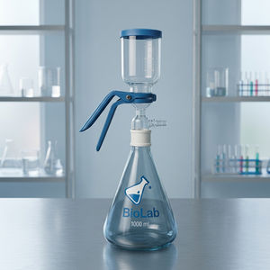 Bouteille filtrante sous vide en verre de laboratoire 300 ml - 1000 ml, type Soxhlet, pour usage en laboratoire - Product Image 2