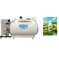 Réservoirs de refroidissement de lait en acier inoxydable de 100L, 200L, 300L, 500L, 1000L, 2000L, 10000L – Machine de refroidissement de jus et réfrigérateur pour le stockage du lait