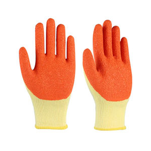 Gants de sécurité de travail enduits de <span class=keywords><strong>latex</strong></span> froissé de coton naturel résistant de 10G - Product Image 2