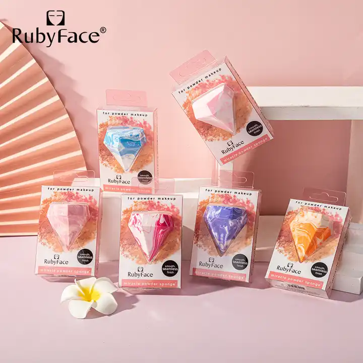 Rubyface diamond beauty makeup sponge wet