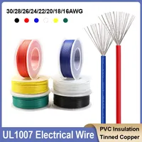 Kit en rouleau 1007 fil électrique 30/28/26/24/22/20/18/16AWG PVC isolé tension 300V câble en cuivre étamé bricolage ligne d'éclairage LED