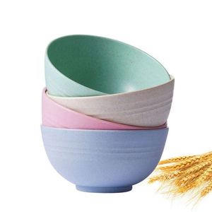 <b>Plate</b> <b>Bowl</b> Cup Salad Wheat Straw <b>Bowls</b> Set - Product Image 1