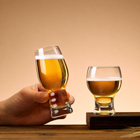 Groothandel kleine capaciteit ambachtelijk bier proefglas creatief tapbierglas voor brouwerij, pub, restaurant, bar, thuisgebruik, aangepast logo