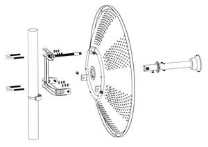 Antenne directionnelle à gain élevé 4900-6400 MHz pour Wi-Fi 34dBi Répéteur Wi-Fi - Product Image 4