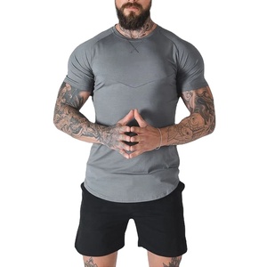 <strong>Custom</strong> Cut and Sew Men's t Shirts Fitted Workout Sports T-shirts for Sale - Product Image 2