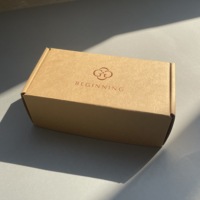 Boîte en carton ondulé en matériaux recyclés avec poignée, boîte d'expédition pour porte-bouteilles de boissons, coffret cadeau, impression personnalisée en relief