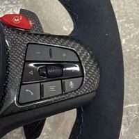 Volant sport en cuir et fibre de carbone personnalisé avec écran LED pour modèles G02-G20 G30 G80 F10 X3 M5