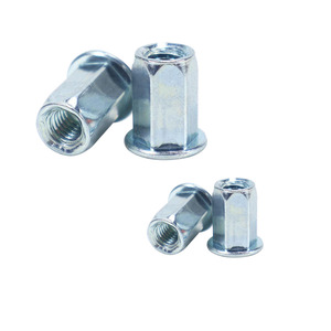 Tuerca <span class=keywords><strong>de</strong></span> remache <span class=keywords><strong>de</strong></span> cabeza plana <span class=keywords><strong>de</strong></span> acero al carbono personalizada-Hexagonal completo impermeable para <span class=keywords><strong>llave</strong></span> <span class=keywords><strong>de</strong></span> tuerca hexagonal <span class=keywords><strong>de</strong></span> montaje <span class=keywords><strong>de</strong></span> chapa - Product Image 4