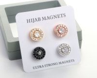 Broche magnétique sans accroc pour Hijab broche en gros pour écharpe musulmane cristal Zircon pierres bijoux utilisation Hijab aimants