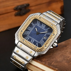 <span class=keywords><strong>Orologi</strong></span> al Quarzo Quadrati di Alta Qualità all'Ingrosso, <span class=keywords><strong>Orologi</strong></span> <span class=keywords><strong>da</strong></span> <span class=keywords><strong>Uomo</strong></span> in Acciaio Inossidabile con 3 Lancette e Calendario, Ideali come Regalo - Product Image 5