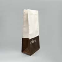 Sac à café personnalisé avec impression numérique UV rapide, valve et fermeture éclair, fond plat, 250g 500g, sac d'emballage pour grains de café noir