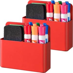 Porte-stylo magnétique effaçable à sec multicolore Porte-craie magnétique puissant pour tableau blanc Organisateur d'accessoires scolaires - Product Image 1