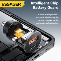 Chargeur de voiture USB-A USB-C ESSAGER ES-CC15 45W, port USB pour voiture