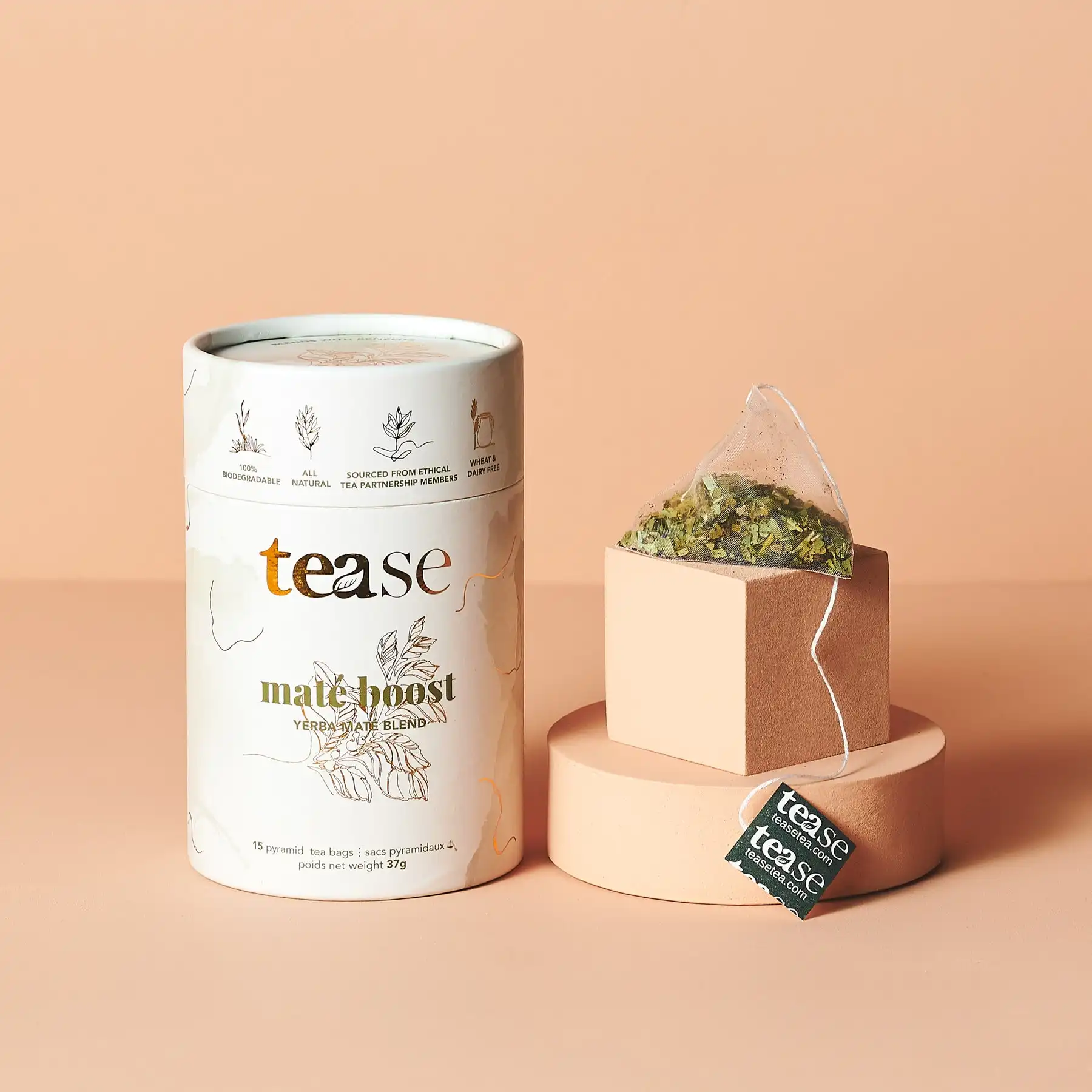 Papel de cilindro Biodegradable de calidad, cartón, bolsas de té, embalaje de bote para paquete de té Suelto