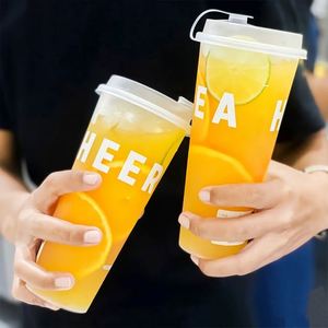 Gobelets en plastique jetables personnalisés PP 90 mm pour boissons, café au lait, jus, smoothies – Échantillon gratuit – Meilleures ventes - Product Image 3