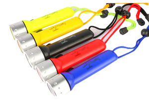 AA pin Powered độ sáng cao <span class=keywords><strong>Zoom</strong></span> Led đèn pin ABS nhựa IP68 không thấm nước khẩn cấp <span class=keywords><strong>Torch</strong></span> cho lặn cắm trại - Product Image 5