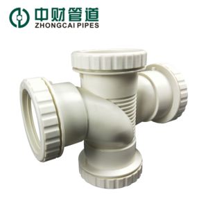 Raccord fileté en polypropylène Zhongcai à réduction de bruit, anti-colmatage, haute résistance, en spirale croisée pour bâtiments de grande hauteur - Product Image 2