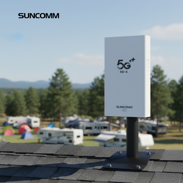 SUNCOMM X72 4G 5G Outdoor CPE NR SA NSA CAT19 2.5Gbps Ethernet POE Waterproof IP67 Nano SIM Card Outdoor WiFi Repeater