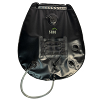 Sac de douche pliable et portable en PVC imperméable 25L avec logo personnalisé pour le camping et l'alpinisme, idéal pour les activités de plein air