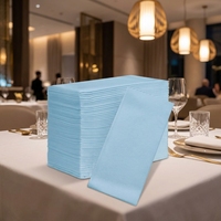 Serviettes en papier Airlaid couleur Pantone personnalisées, texture lin douce et épaisse, pour la restauration haut de gamme des complexes hôteliers