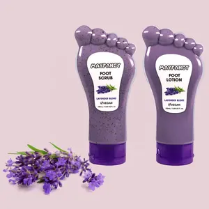 Produsen produk perawatan kaki dewasa bahan Scrub Eksfoliasi kaki organik nutrisi Lavender Menenangkan