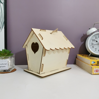 Kits de nichoirs à oiseaux en bois naturel à faire soi-même, non finis, à peindre, multifonctionnels, à suspendre au mur, ensembles d'artisanat en bois pour enfants