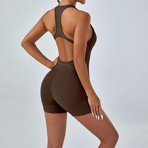 Tissu intelligent une pièce combishort vêtements de sport combinaison de yoga fitness pour femmes - Product Image 1