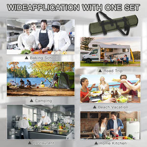 Échantillon gratuit Sac de couteau de chef de haute qualité personnalisé en usine Sac à outils de cuisine en polyester durable Sac de chef portable grand format - Product Image 5