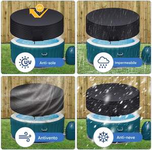 <span class=keywords><strong>Couverture</strong></span> de piscine isolante <span class=keywords><strong>gonflable</strong></span> <span class=keywords><strong>thermique</strong></span> PROELIFE en satin de coton pour <span class=keywords><strong>spa</strong></span>, jacuzzi, jardin, protection hivernale imperméable - Product Image 4