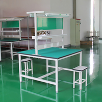 Mesa de Trabajo para Línea de Ensamblaje ESD, Herramienta de Taller Antiestática, Banco de Trabajo Portátil para Reparación de Computadoras