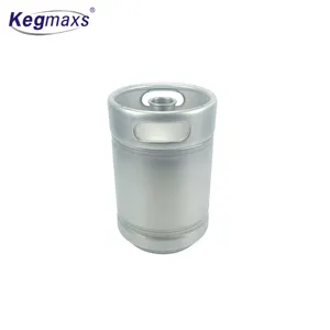 Kegmaxs-barril de cerveza con lanza de cerveza, Mini barril de cerveza casero, con bloqueo de bola, 10L, SS304, US, 1/6 Sanke, bbl