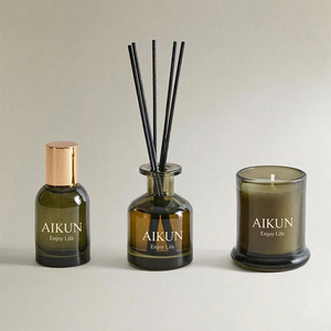 Kit de bougies parfumées en verre personnalisé pour diffuseur, idéal pour mariages, fêtes, aromathérapie, anniversaires et décoration intérieure - Product Image 2