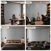Lot de 12 panneaux acoustiques auto-adhésifs en feutre PET de 30x60cm pour cinéma, salle de cinéma, appartement, hôtel