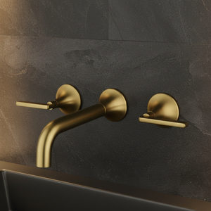 Grifo de Lavabo Doble Oculto <span class=keywords><strong>Ares</strong></span> Idealex, Diseño Moderno, Grifo de Lavabo de Latón para Baño de Hotel, Agua Fría y Caliente - Product Image 1