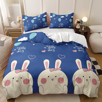 Ensemble de housse de couette dessin animé 3D coloré ensemble de literie pour enfants/adultes léger et sans plis