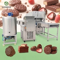 Machine d'enrobage électrique pour dattes glacées de 200 mm, modèle 1200 mm, pour 600 cacahuètes enrobées de chocolat